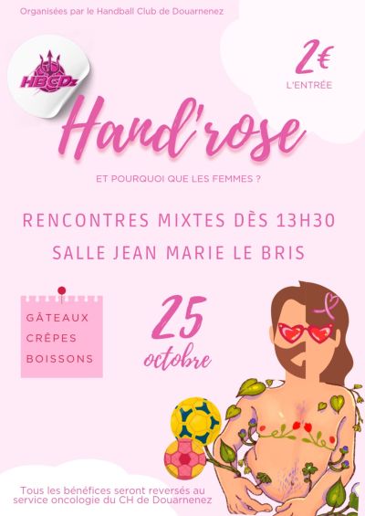 affiche hand rose