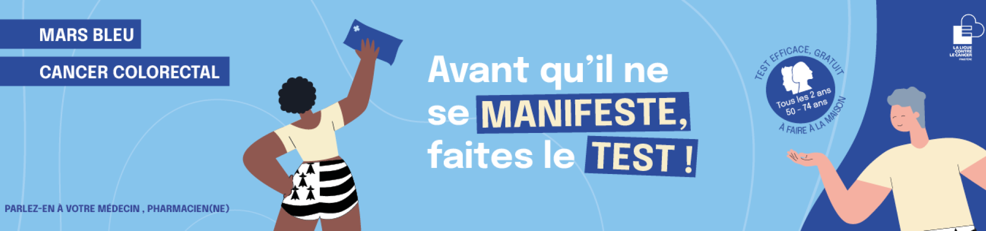 18 Mars : dépistage et sensibilisation au cancer colorectal en Cornouaille